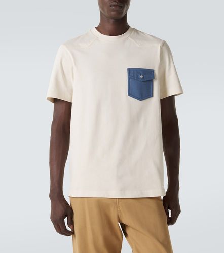 Camiseta de jersey de algodón con denim - Moncler - Modalova