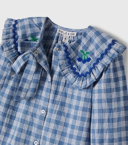 Camisa de algodón a cuadros con lazo - Emile et Ida - Modalova