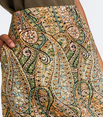 Paisley jacquard midi skirt - Dries Van Noten - Modalova