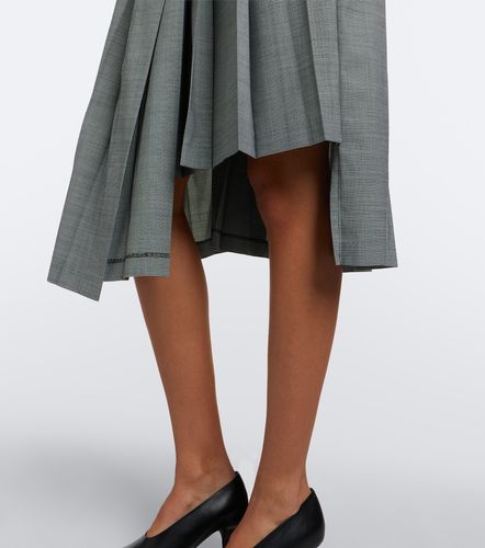 Houndstooth pleated asymmetric midi dress - Junya Watanabe - Modalova