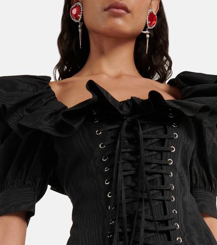 Ruffled puff-sleeve minidress - Alessandra Rich - Modalova