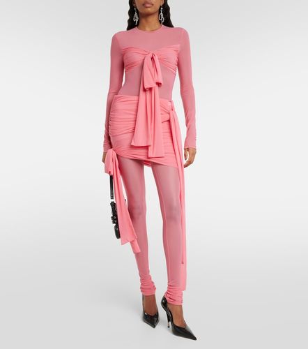 Blumarine Top in jersey con fiocco - Blumarine - Modalova