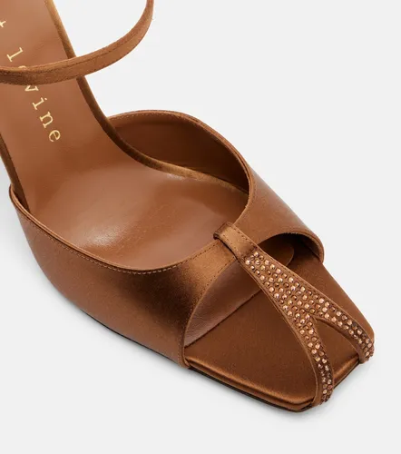 Mules Hidden Gem in raso con cristalli - Herbert Levine - Modalova