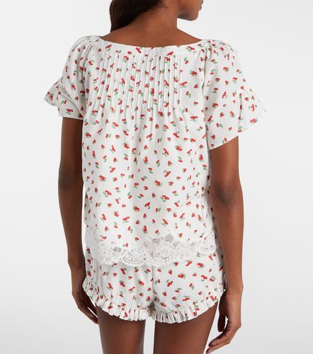 Blusa Delia de algodón con encaje estampada - Posse - Modalova