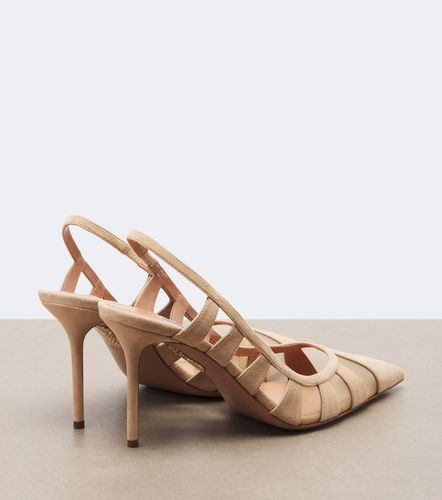 Pumps slingback Screen 85 in suede e mesh - Aquazzura - Modalova