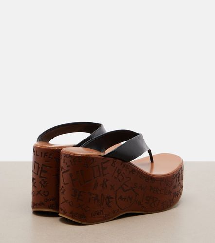 Maxime leather wedge thong sandals - Chloe - Modalova