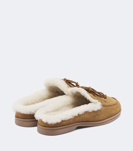 Mules aus Veloursleder mit Shearling - Yves Salomon - Modalova