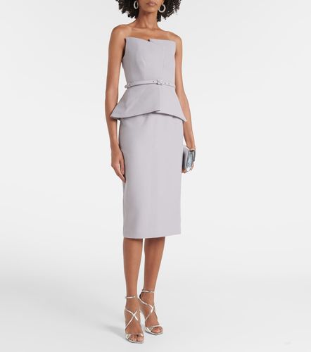 Asymmetric strapless peplum crepe top - Roland Mouret - Modalova