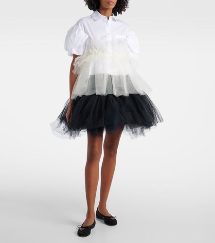 Camisa de algodón con ribete de tul - Simone Rocha - Modalova