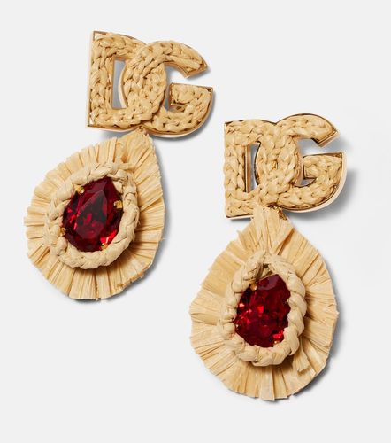 Orecchini a clip DG con cristalli - Dolce&Gabbana - Modalova
