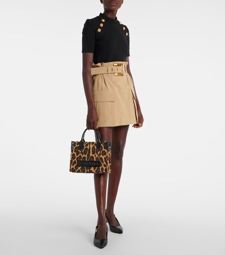 Minifalda de gabardina de algodón - Balmain - Modalova