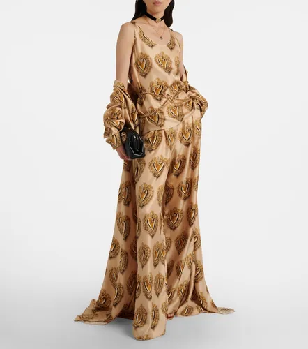 Printed silk satin top - Dolce&Gabbana - Modalova