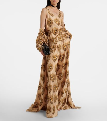 Top de satén de seda estampado - Dolce&Gabbana - Modalova