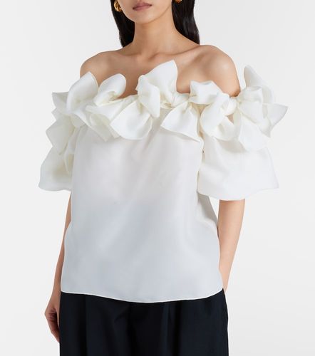 Off-shoulder silk top - Carolina Herrera - Modalova