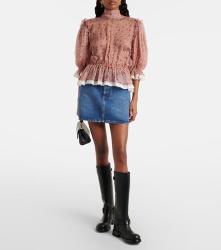 Blusa in chiffon di seta e cotone - Dolce&Gabbana - Modalova