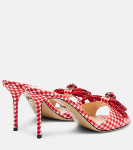 Double Bow 85 gingham mules - Mach & Mach - Modalova