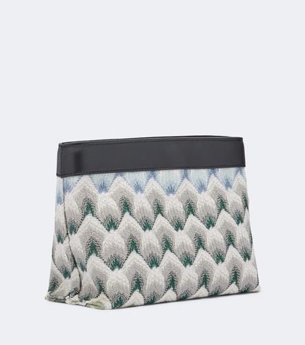 Mini leather-trimmed lame pouch - Missoni - Modalova