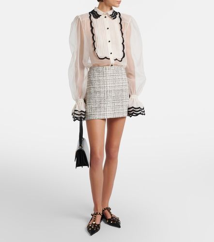 Minifalda de tweed en mezcla de algodón - Valentino Garavani - Modalova