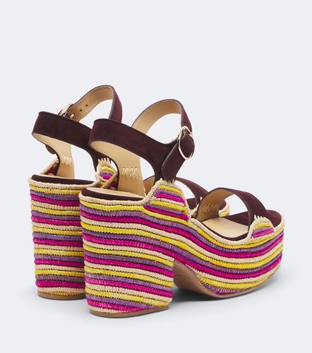 Sardis suede and raffia platform sandals - Gabriela Hearst - Modalova