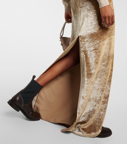 High-Rise Maxirock aus Samt - Brunello Cucinelli - Modalova
