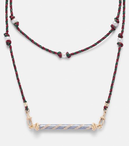 Collar Candy Cane de oro de 18 ct con diamantes - Marie Lichtenberg - Modalova