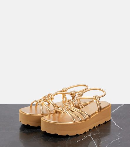 Metallic leather sandals - Gianvito Rossi - Modalova