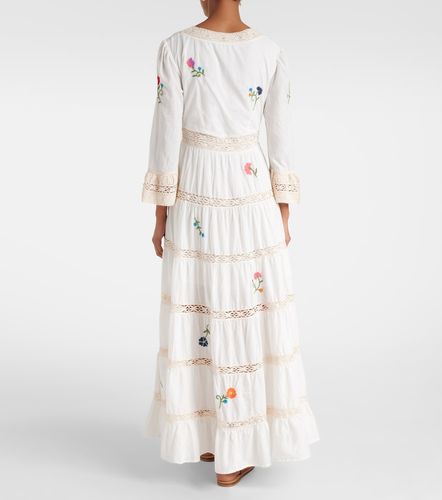 Vestido largo Regine de algodón bordado - Rixo - Modalova