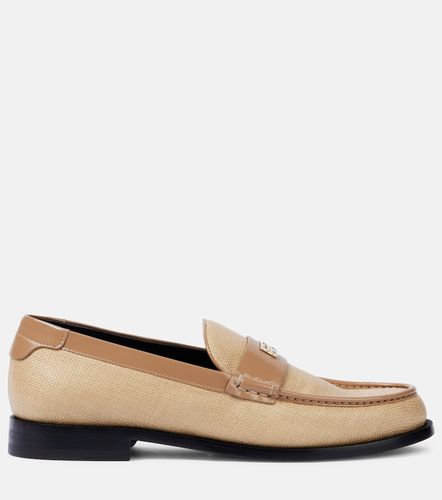 Croc-effect leather loafers - Victoria Beckham - Modalova