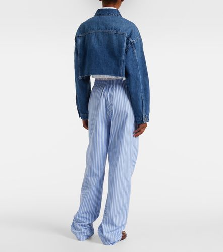Miu Miu Cropped logo denim jacket - Miu Miu - Modalova
