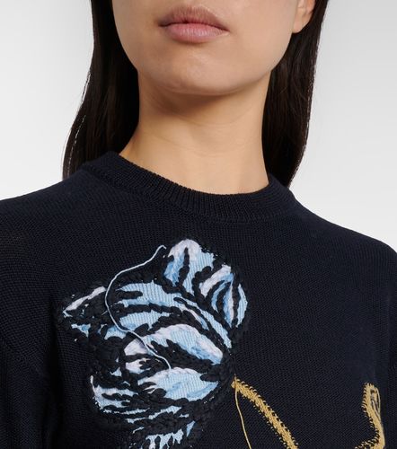 Pullover in lana e cotone con intarsi - Erdem - Modalova