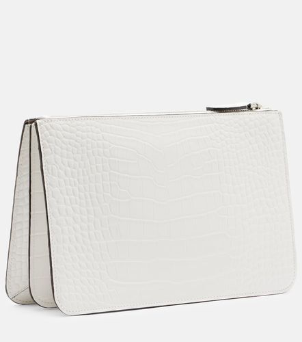 Threefold croc-effect leather clutch - Toteme - Modalova