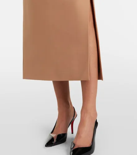 Cutout wool-blend pencil skirt - Mugler - Modalova