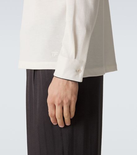 Polo in piqué di seta e cotone - Tom Ford - Modalova