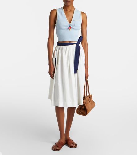 Top cropped in misto cotone bouclé - Prada - Modalova