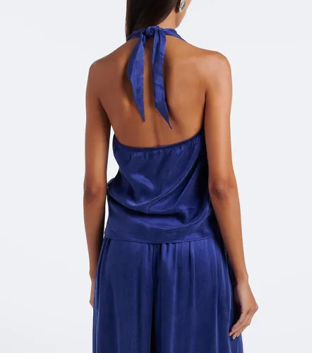 Asymmetric embellished halterneck top - Jacques Wei - Modalova