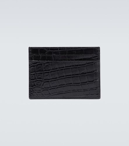 Tarjetero de piel con efecto cocodrilo - Saint Laurent - Modalova
