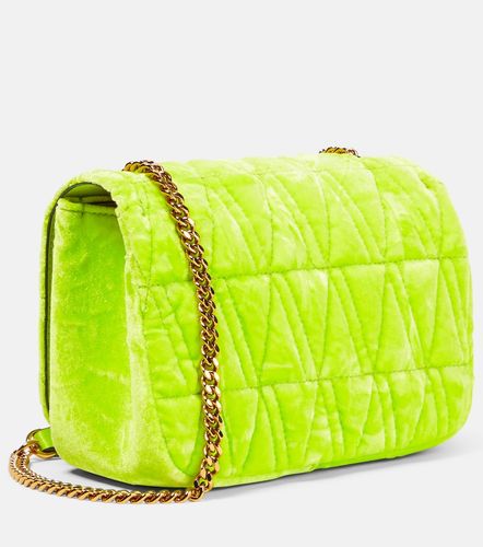 Borsa a spalla Virtus Small in velluto - Versace - Modalova