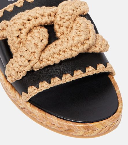 Tod's Sandali Kate in pelle e iuta - Tod's - Modalova