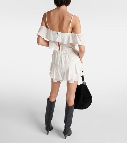 Eliani embroidered ruffled ramie crop top - Isabel Marant - Modalova