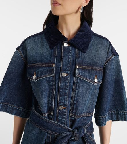 Abito corto di jeans con velluto a coste - Stella McCartney - Modalova