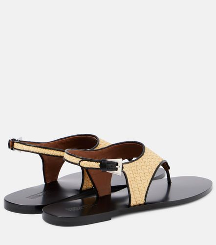 Amalfi raffia-effect thong sandals - Paris Texas - Modalova