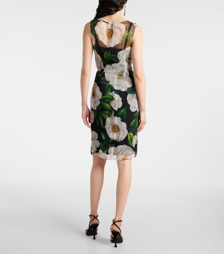 Abito in chiffon di seta con stampa - Dolce&Gabbana - Modalova