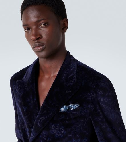 Printed silk twill pocket square - Etro - Modalova