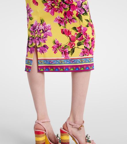 Abito midi Taormina in misto seta - Dolce&Gabbana - Modalova