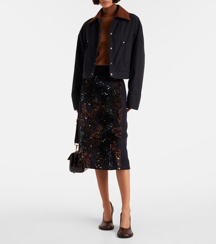 Sequined wool-blend midi skirt - Plan C - Modalova
