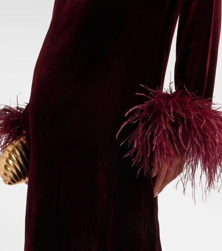 Abito midi Gina Venti con piume - Taller Marmo - Modalova