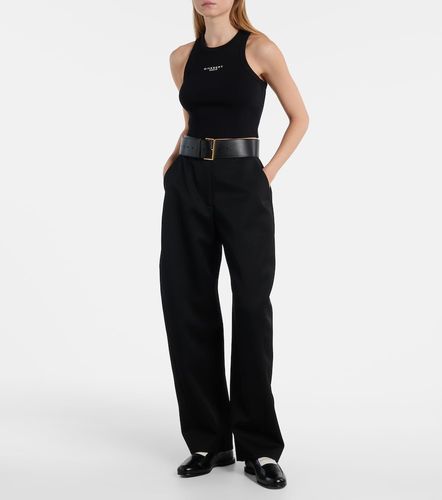 Top cropped in jersey di cotone con logo - Givenchy - Modalova