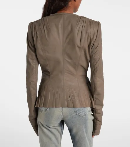 Hollywood virgin wool-trimmed leather blazer - Rick Owens - Modalova