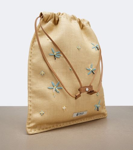 Pochette Wish in canvas con ricami - Prada - Modalova