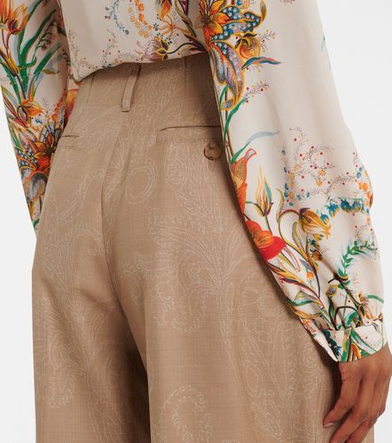 Etro Wool jacquard wide-leg pants - Etro - Modalova